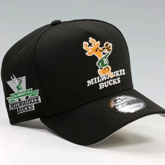 MILWAUKEE BUCKS 1968-1993 25TH ANNIVERSARY NEW ERA A-FRAME SNAPBACK HAT